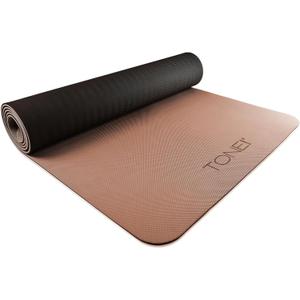 TONE Fitness Yoga Mat 1/4" Thick Non Slip Exercise & Pilates Mat for Home Workouts with Carrying Strap