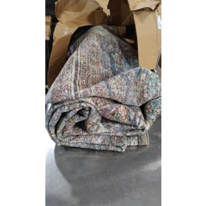 Loloi Magnolia Home by Joanna Gaines Banks Collection BAN-01 Ocean/Spice 8'-6" x 11'-6", .13" Pile Height, Machine Washable, Area Rug