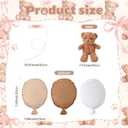 Gejoy 4 Pcs Fabric Balloon and Khaki Bear Nursery Wall Decor 11.8 x 9.8 Inch Oval Balloon Hanging Decoration Bedroom Decor for Baby Shower Boys Girls Gifts Home Accessories