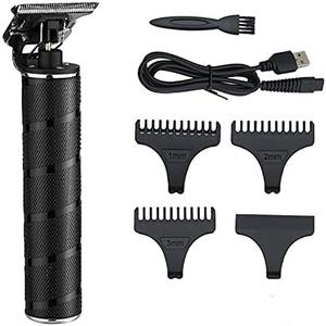 SiMbae Black,Professional Men's Hair Clipper Beard Razor T Type Cordless USB Electric Waterproof Hairdressing Tool Full Metal Body Holiday Gift