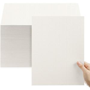 Geosar 200 Sheets Linen Cardstock Paper 8.5 x 11 Invitation Textured Card Stock Heavyweight 92lb 250gsm DIY Arts Holiday Making Printer Index Cards Postcards Blank Note Greeting(Cream)