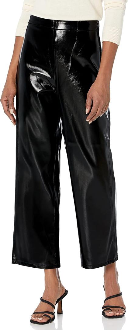 [BLANKNYC] Womens Luxury Clothing Ribcage Vegan Leather Pants (25, Right on Time)