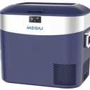 Megiu Car Refrigerator Portable Car Fridge 12V Refrigerator 23 Quart (22 Liter) Freezer Compressor Cooler 12V/24V DC 110～240 V AC for Outdoor Camping Travel Home Use -18℃~+15℃ (Blue)