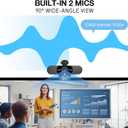 EMEET C960 Webcam with Tripod, 1080P Webcam with Microphone, Adjustable Height Mini Tripod, C960 Web Camera with Privacy Cover, Plug & Play with Stand for Zoom/Skype/YouTube/FaceTime