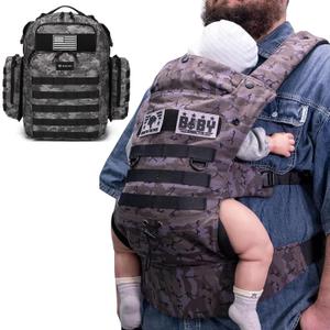 Dinictis Ergonomic Lumbar Support Baby Carrier for Infants to Toddlers & Mens Diaper Bag Backpack with Diaper Changing Mat