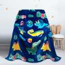 SALIMAH Glow in The Dark Blanket Dinosaur Gifts for Girls Boys, 50"x60"