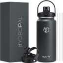 64oz Half Gallon Insulated Water Bottle with 2-in-1 Lid (Chug & Straw), Double Walled Vacuum Stainless Steel Water Bottles, Wide Mouth Leakproof Insulated Jug with Straw