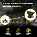 (Genuine OE Quality) Engine Motor Mount Compatible with Honda Civic 1.8L 2006-2011 Auto Transmission Motor Mount Replace A4530 A4534 A4543 A4546