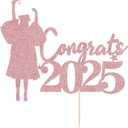 Happy 2025 graduation cake topper senior high school university postgraduate Graduation cake topper Cake decorations for girls graduation party in 2025 Supplies