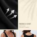 Flafens Crop Tops for Women Summer Tank Tops - Cute Ribbed U Neck Graphic Sleeveless T Shirts Yoga Gym Short Tanktops (Black, L)