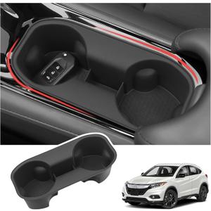 Hellet Car Cup Holder Compatible with Honda 2019-2022 HRV HR-V Accessories Silicone Material OEM Style Inserts Center Console Organizer (Not Fit 2016-2018 Models)