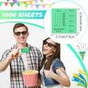 Kosiz 1000 Sheet 5 Bid Raffle Tickets Chinese Auction Tickets Sheets Auction Fundraiser Ticket Numbered with Name and Phone Number Per Sheet Raffle Tags for Silent Auction(Green)