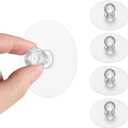 Ptwola 4 Pcs Self Adhesive Cabinet Drawer Pull Knobs No Drill Clear Acrylic Crystal Diamond Shaped Pulls Handles Hooks Window Opener for Wardrobe Kitchen Cupboard Bookcase Dresser Furniture Door