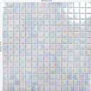 11.5sqft Iridescent Tiles for Bathroom Floor and Wall, Kitchen Backsplash, Shower and steam Areas, Accent, Fireplace, Restaurants, Hotels, Laundry, Swimming Pool (10pcs, Rainbow White)