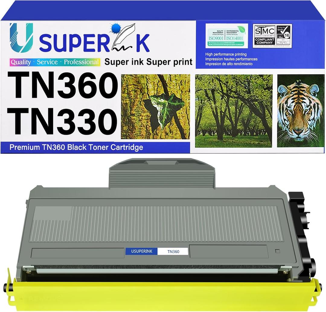 TN360 High Yield Compatible Toner Cartridge Replacement for Brother TN360 TN-360 TN330 TN-330 Work with DCP-7040 DCP-7030 MFC-7840W HL-2140 MFC-7340 MFC-7440N HL-2170W HL-2150N Printer (Black, 1 Pack)