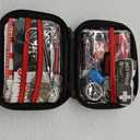 Mini First Aid Kit, 100 Pieces Water-Resistant Hard Shell Small Case - Perfect for Travel, Outdoor, Home, Office, Camping, Hiking, Car (Black)