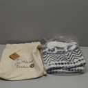 Diamond Loops Throw Pillow Cover - Blue and White - 14x28 Inch - Handwoven, Textured, and Stylish - 1 Piece Cushion Cover for Sofa, Couch, and Bedroom Decor