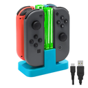FASTSNAIL Charging Dock Compatible with Nintendo Switch Joy Con and for with Switch OLED with Lamppost LED Indication, Charger Stand Station Compatible with Switch Joy Cons with Charging Cable-Blue