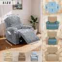JOKIVTOU Recliner Chair Covers 4-Pieces Reclining Chair Slipcovers with Pocket& Elastic Bottom, Soft Feel Fitted Lazy Boy Sofa Couch Cover Washable, Stretch Recliner Furniture Protector