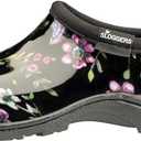 Sloggers Original Waterproof Rain and Garden Shoe for Women Outdoor Slip-On Garden Clog - Made in The USA with Premium Comfort Insole and Arch Support - Ditsy Spring Black, Size 8
