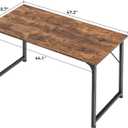 Huuger Computer Desk, 48 Inch Office Desk, Gaming Desk with Storage, Writing Desk Work Desk for Home Office, Study, Modern Simple Desk, Large Legroom, Metal Frame, Rustic Brown