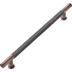 khtumeware 1 Pack 18 Inch(457mm) Soild Knurled Appliance Pulls Brushed Antique Copper Cabinet Pulls Drawer Pulls Kitchen Hardware Kitchen Handles for Cabinets Cupboard Handles