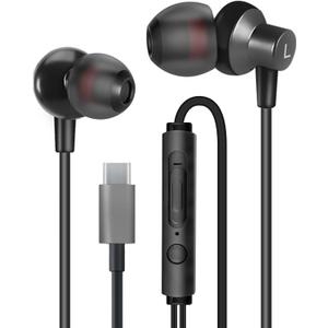MAS CARNEY TI3 USB C Headphones, Wired USBC Earbuds with Microphone, in-Ear USB-C Earphones Compatible with Samsung, Huawei, Google Pixel and Apple iPhone 15