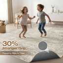 LOONGRUG 10x13 Area Rug Washable Neutral Modern Rug for Living Room Brown