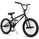 cubsala Echo 24 Inch Beginner BMX Bike for Boys Girls, Black & Black