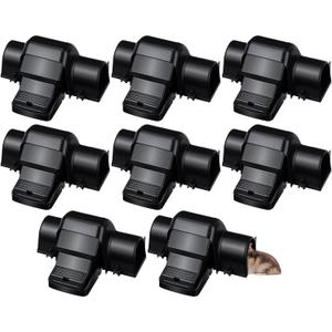Qualirey 8 Pcs Rat Traps Extra Large Dual Entry Rat and Chipmunk Traps Covered Tunnel Snap Trap Heavy Duty for Indoor Outdoor Garden Basement Yard Rats Mice Chipmunks Set Up and Reusable