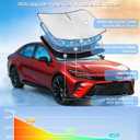 for Toyota Camry 2018-2024 Sun Shade Sunshade Windshield Cover - 4 Layers Front Window Shade Custom Fit Camry LE XLE Hybrid SE XSE Sun Visor - 240T Foldable Shade Blocks UV Rays Car Accessories