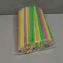 Juvale 100 Disposable Plastic Drinking Straw - Individually Wrapped Jumbo Smoothie Straws for Boba, Fruit, Milkshakes & Bubble Tea (4 Colors, 0.5-Inch Diameter, 10-Inch Length)