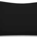 Deanfun Makeup Case Small, Cosmetic Zipper Bag Waterproof for Purse Mini, Women Cute Traveling Accessories Pouch for Ladies Thanksgiving Christmas Gifts(Solid Black D2-51705) 8.65" x 5.35" x 0.78"