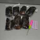 French Curl Braiding Hair 24 Inch Curly Braiding Hair Pre Stretched 8 Packs French Curl Crochet Braids for Box Braids with Curly Ends for Black Women (T30)