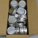 SHEUTSAN 60 Pack Aluminum Tin Jars, 1 oz Round Metal Tin Cans Storage Containers with Screw Top for Lip Balm, Cream, Candle