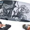 MUSICOZY Sleep Headphones Bluetooth Headband, Wireless Sleeping Headphones Music Sport Headbands, Long Time Play Sleeping Headsets Built-in Thin Speakers, Skulls Design for Sleeping Yoga