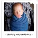 Zeroest Newborn Photography Wrap - Newborn Photoshoot Props - Boys & Girls Posing Stretch Knit Blanket (Blue, Small)