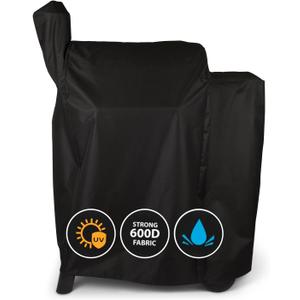 Grillman Grill Cover, BBQ Outdoor Grill Covers, Charcoal, Gas Grills, Waterproof, Rip-Proof, Weather-Resistant, Anti-UV, Barbecue Cover for Traegar 22/575 Series, Pro 22, Z, etc (Black, 41 Inch)