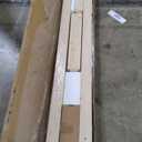 34x84 inch Glass Sliding Barn Door Slab with 6ft Hardware Kit Included, 5-Panel Frosted Glass, Spruce Wood Support DIY Dyeing, Easy Assembly