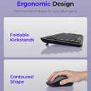 wegear Wireless Keyboard and Mouse Combo, 5-Level Adjustable 4000 DPI Mouse, Quiet 2.4G Full Size Keyboard with 8 Additional Shortcuts, Silent Typewriter for PC, Desktop, Laptop, MacBook
