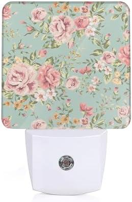 ZTHLL Shabby Chic Rose Night Light, Night Light Plug into Wall with Dusk to Dawn Sensor, LED Lamp Energy Saving Lights for Men Women Boys Girls,Lamp for Bedroom Bathroom Hallway