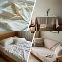 White Cotton Fabric, Natural 100% Cotton Poplin Fabric by The Yard 59 Inches Wide Lining Fabric for Sewing Apparel Cloth Soft Embroidery Quilting, 1 Yard