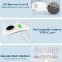 Heating Pad for Back Pain Relief-Lower Back Massager with Heat,Abdominal Belly Massagers with 6 Massage&16 Levels,3 Heated,Cordless Portable Travel Waist Wrap Belt,Mothers Day Gifts for Him Her (White)