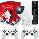 P30 MAX Projector With 2 gamepads Android 11 Wifi6 BT Home Theater Office Outdoor Smart Portable 4K HD Projector35000+Games