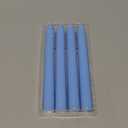 10in Vertical Stripe Taper Candles Set of 4 Pack Striped Tapered Candle, Tall Candlesticks, for Dinner Party Wedding, Home Decor, Kitchen Decors, Christmas, Halloween (4, Light Blue, 8in)