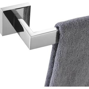 KOKOSIRI 12-Inch Single Towel Bar, Bathroom Kitchen Towel Holder, Wall Mounted SUS304 Stainless Steel Towel Rack, Polished Chrome, B4003CH-L12