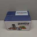 GANIZA Food Processors, Electric Food Chopper with Meat Grinder & Vegetable Chopper - 2 Bowls (8 Cup+8 Cup) with Powerful 450W Copper Motor - Includes 2 Sets of Bi-Level Blades for Fruits/Meat/Nuts (Black)