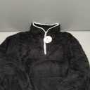 ANRABESS Women Long Sleeve Oversized Half Zip Sweatshirt Soft Sherpa Fleece Pullover Top Fall Fashion Outfits Trendy Winter Outwear Black 
Size XL