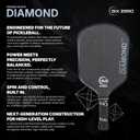 Six Zero Double Black Diamond Control Pickleball Paddle | Raw Carbon, Flared Design & Multiple Sizes