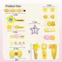 36Pcs Hair Accessory Set with 11pcs Cute Hair Clips,7 Snap Hair Clips,9Pcs Elastic Rubber Bands and 9Pcs Seamless Hair Ties for Girl and Women for All Hair Types Valentine's Day Gifts